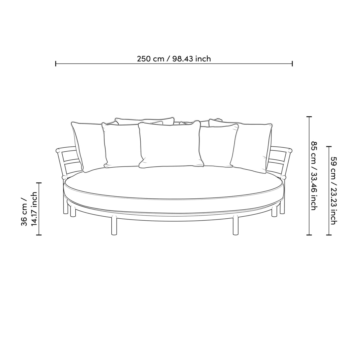 Outdoor Sofa Laguno Round
