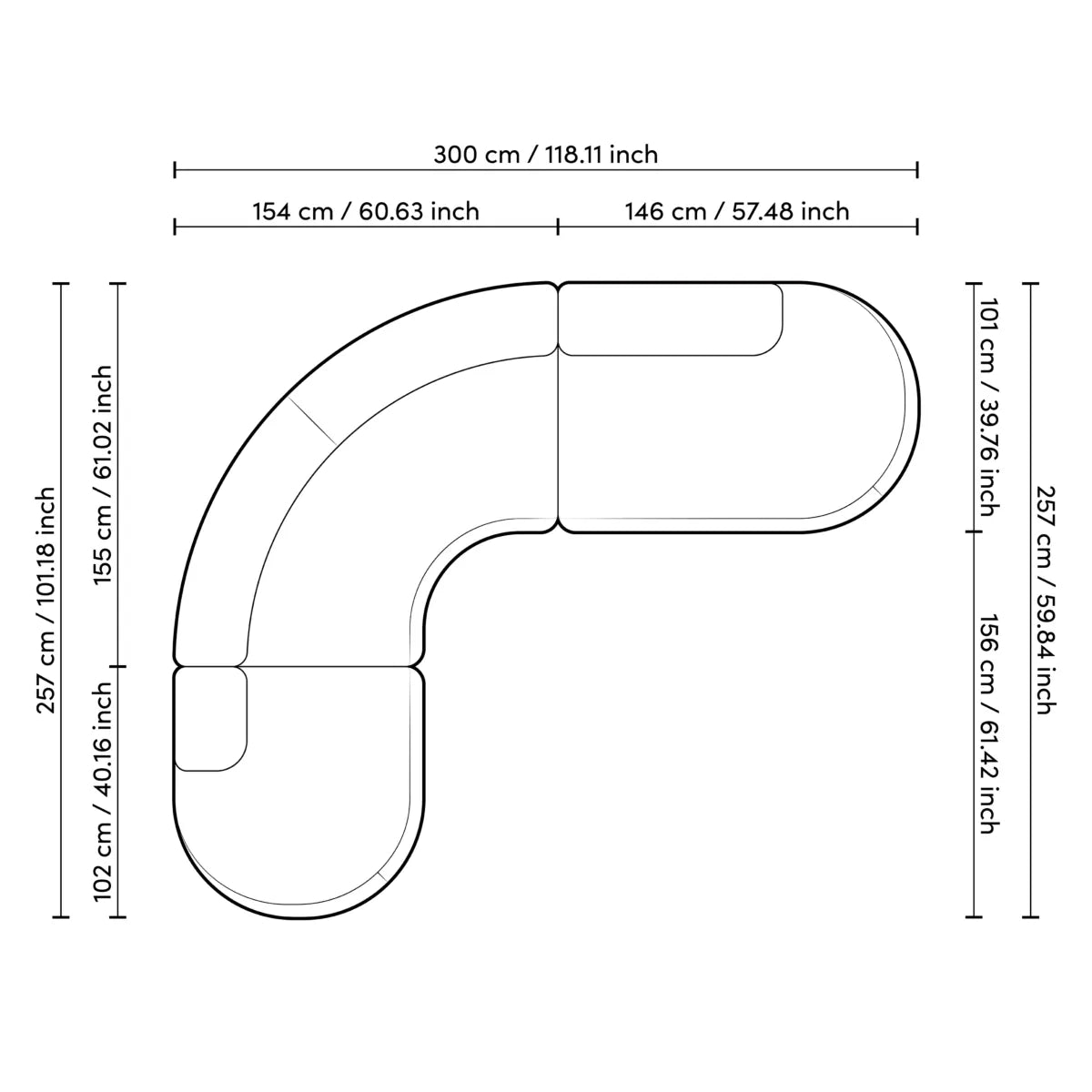Outdoor Sofa Björn L