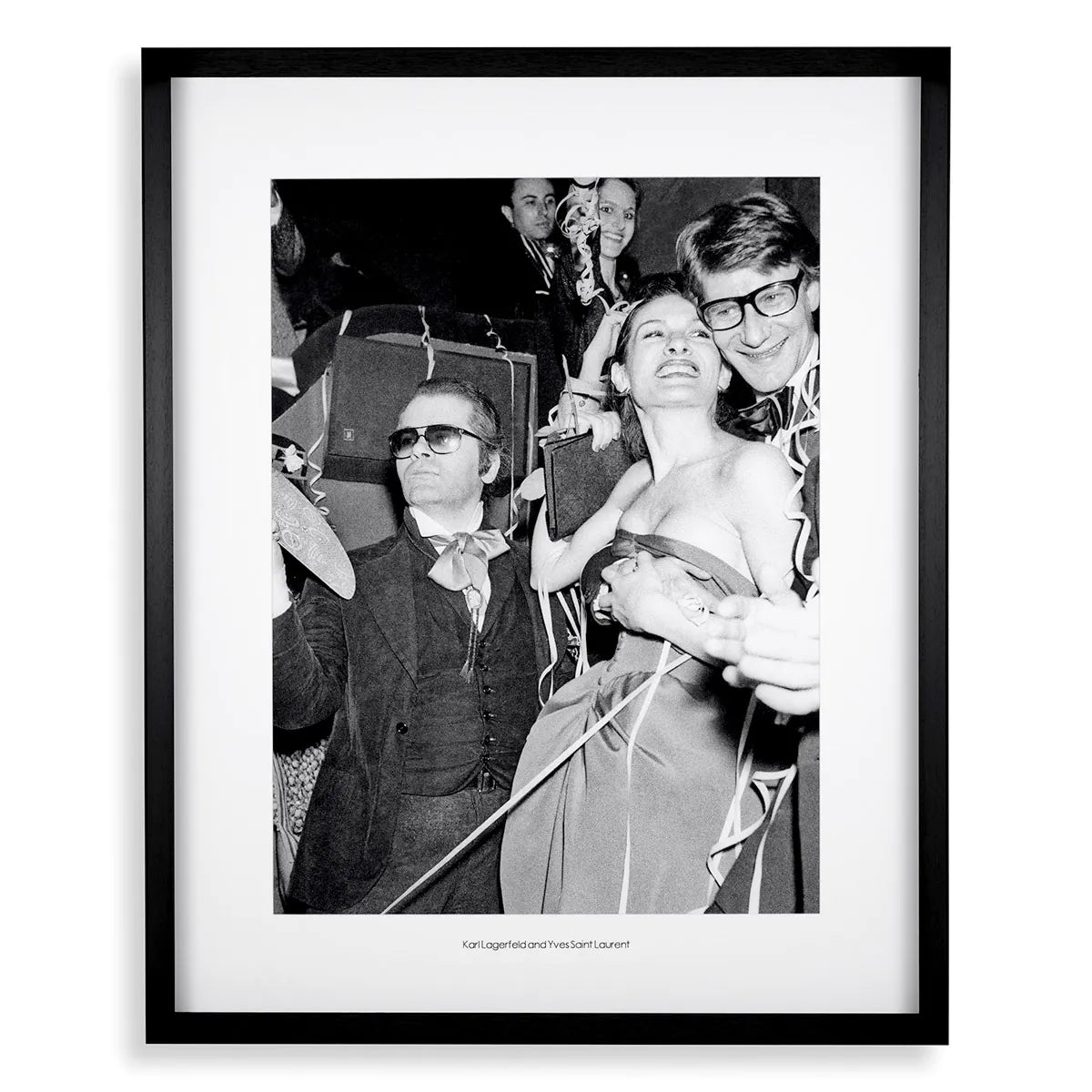 Print Karl Lagerfeld and Yves Saint Laurent