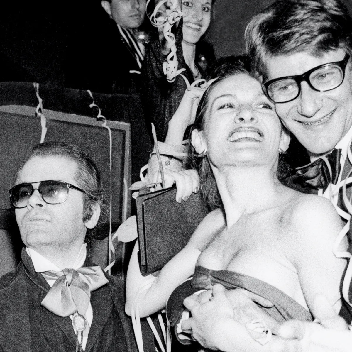 Print Karl Lagerfeld and Yves Saint Laurent